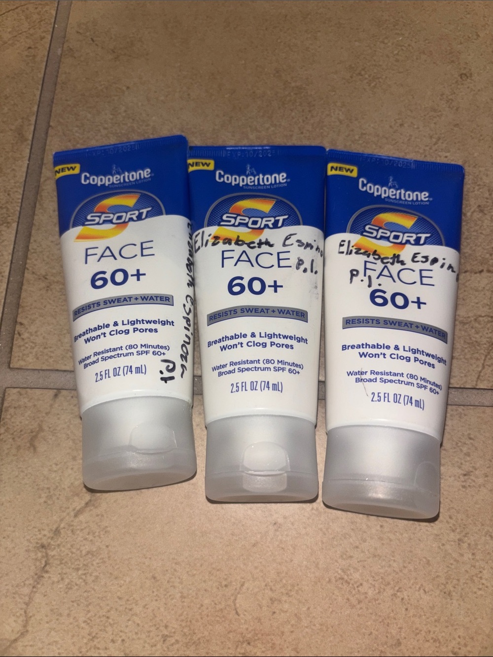 3 Coppertone Sport Face 60+ Sunscreen Lotion - White